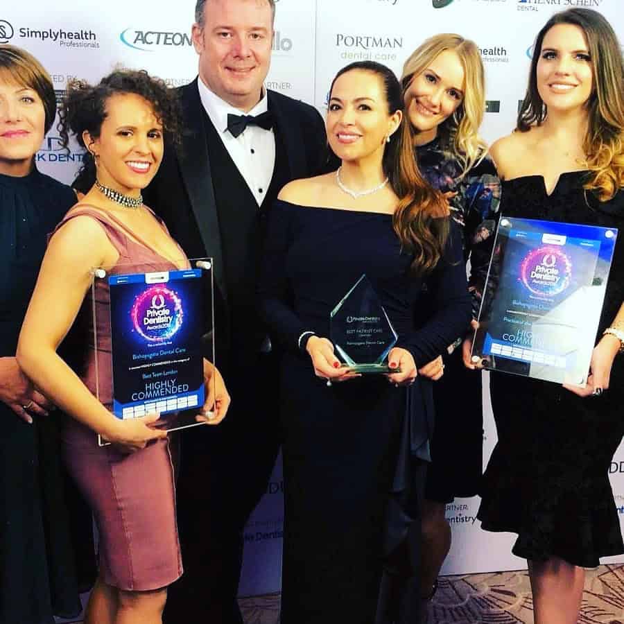 Corona Dental client Bishopsgate Dental Care team at the Private Dentistry Awards 2018